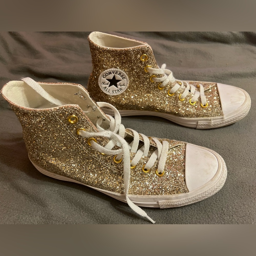 Converse Gold Glitter High-Tops